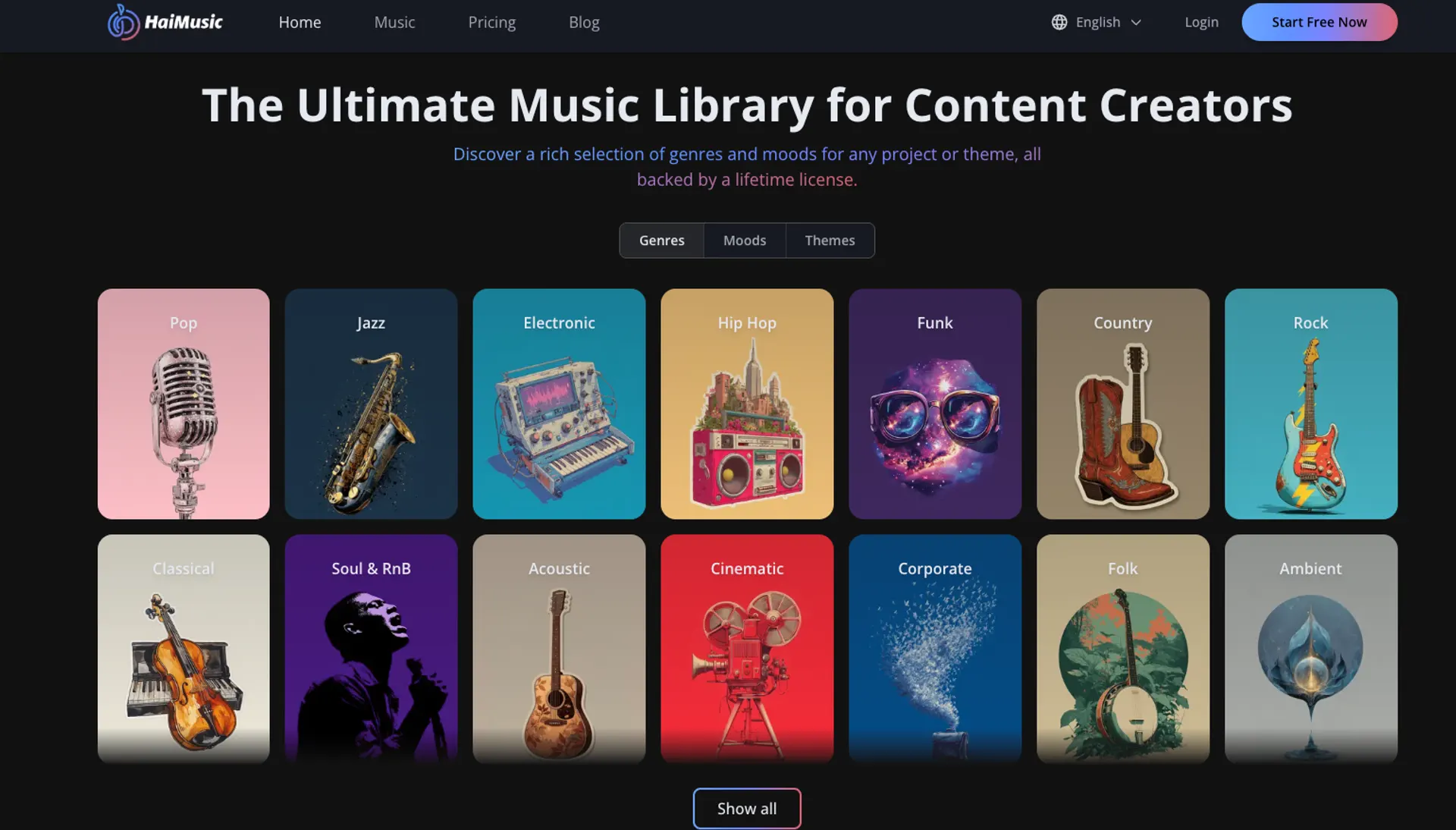 HaiMusic, the best royalty free music library for content creators
